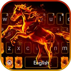 Flaming Fire Horse Theme APK download