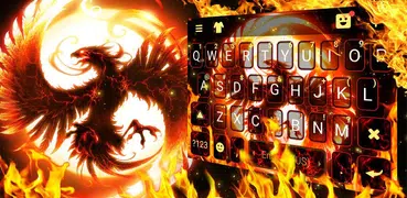 Flaming Fire Phoenix Keyboard 
