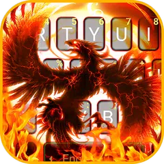 Flaming Fire Phoenix Keyboard