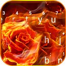 Flaming Fire Rose Tastatur-The APK