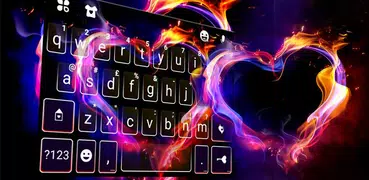 Flaming Heart Tema de teclado