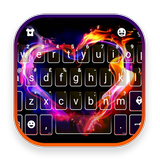 Thème de clavier Flaming Heart icône