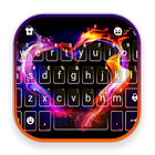 ikon Tema Keyboard Flaming Heart