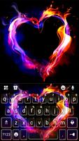 Thème de clavier Flaming Heart Affiche