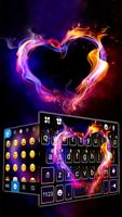 Tema Keyboard Flaming Heart screenshot 2