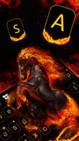 خلفية الكيبورد Flaming Horse تصوير الشاشة 1