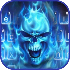 Flaming Ice Skull Keyboard The APK download