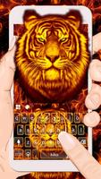 Neues Flaming Tiger Tastatur thema Plakat