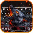 Thème de clavier Flaming Wolf icône