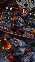 Tema Keyboard Flaming Wolf imagem de tela 1