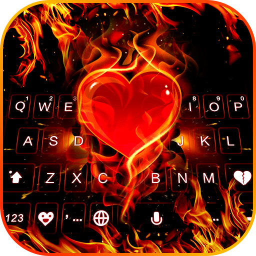 Flaming Heart Teclado