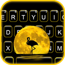 خلفية الكيبورد Flamingo Moon APK