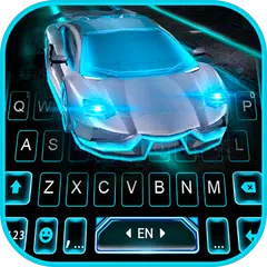 Flashy Neon Sports Car Keyboar APK download