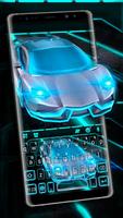 Flashy Neon Sports Car poster