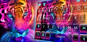 Fluorescent Neon Tiger 主題鍵盤