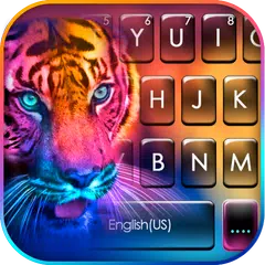 Fluorescent Neon Tiger Keyboar APK download