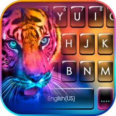 Fluorescent Neon Tiger Tastatu APK Herunterladen