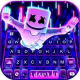 Flying Neon Maskman Klavye Arkaplanı simgesi