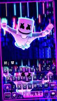 Flying Neon Maskman Klavye Arkaplanı gönderen