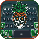 خلفية الكيبورد Fun Pineapple Skull APK