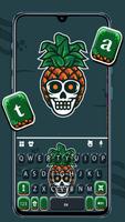 خلفية الكيبورد Fun Pineapple Skull الملصق