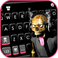 Latar Belakang Keyboard Funny Smoke Skull