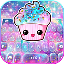 Galaxy Candy Cupcake 키보드 백그라운드 APK