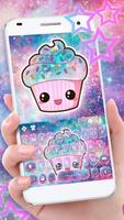 Clavier Galaxy Candy Cupcake Affiche