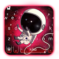 Galaxy Cartoon Astronaut Keyboard Theme