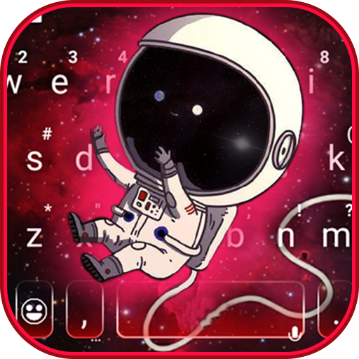 Galaxy Cartoon Astronaut 主題鍵盤