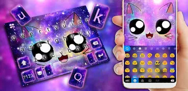 Galaxy Cute Smile Cat Keyboard