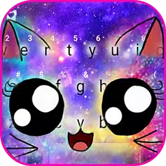 Galaxy Cute Smile Cat Keyboard APK download