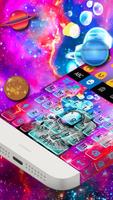 Tema Keyboard Galaxy Astronaut imagem de tela 1