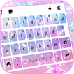 Galaxy Glitter Clouds Keyboard Background