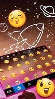 ثيم لوحة المفاتيح Galaxy Doodl تصوير الشاشة 1
