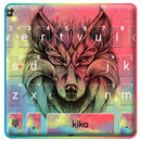 тема для клавиатуры Galaxy Drawing Wolf APK