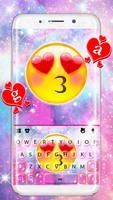 Galaxy Emoji Kiss Poster