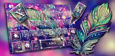 Galaxy Feather Keyboard Theme