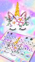 Тема для клавиатуры Galaxy Floral Unicorn постер