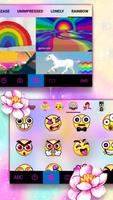 Тема для клавиатуры Galaxy Floral Unicorn скриншот 3