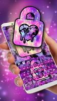 Galaxy Heart Lock Love Plakat