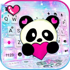 Baixar Teclado Galaxy Heart Panda APK