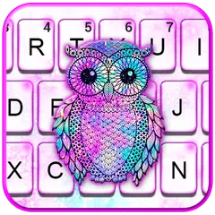 Tema Keyboard Galaxy Owl