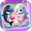Fluffy Dolphin Love Keyboard APK