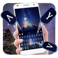 Galaxy Mountains Keyboard Theme