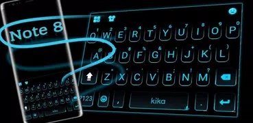 最新版、クールな Galaxy Note8 のテーマキーボード
