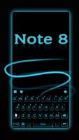 最新版、クールな Galaxy Note8 のテーマキーボード ポスター
