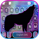 خلفية الكيبورد Galaxy Neon Wol APK