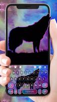Galaxy Neon Wolf Plakat