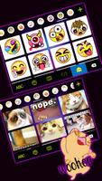خلفية الكيبورد Galaxy Neon Cat تصوير الشاشة 3